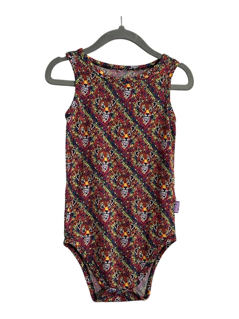 Posh Peanut Multi-Color Tiger Print Sleeveless One-Piece Bodysuit